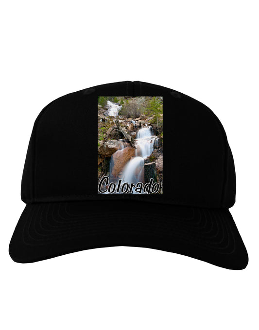 Colorado Waterfall Scene Text Adult Dark Baseball Cap Hat-Baseball Cap-TooLoud-Black-One Size-Davson Sales