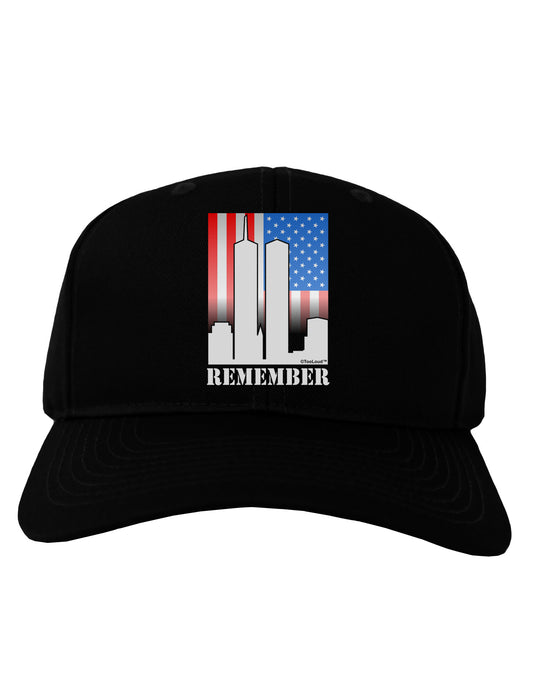 TooLoud Twin Towers Remember Adult Dark Baseball Cap Hat-Baseball Cap-TooLoud-Black-One Size-Davson Sales