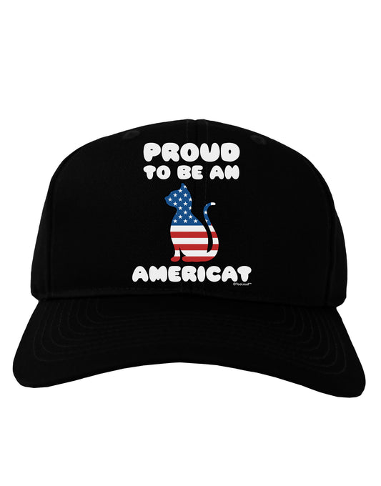 Proud to Be an Americat Adult Dark Baseball Cap Hat by TooLoud-Baseball Cap-TooLoud-Black-One Size-Davson Sales