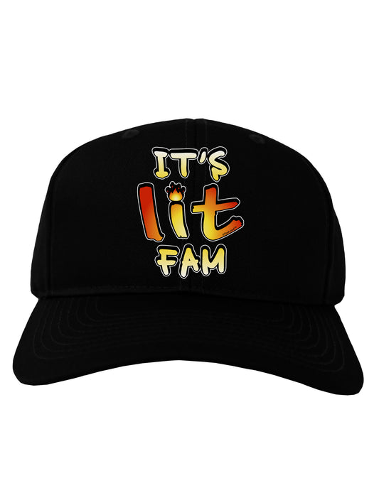 It's Lit Fam Adult Dark Baseball Cap Hat-Baseball Cap-TooLoud-Black-One Size-Davson Sales