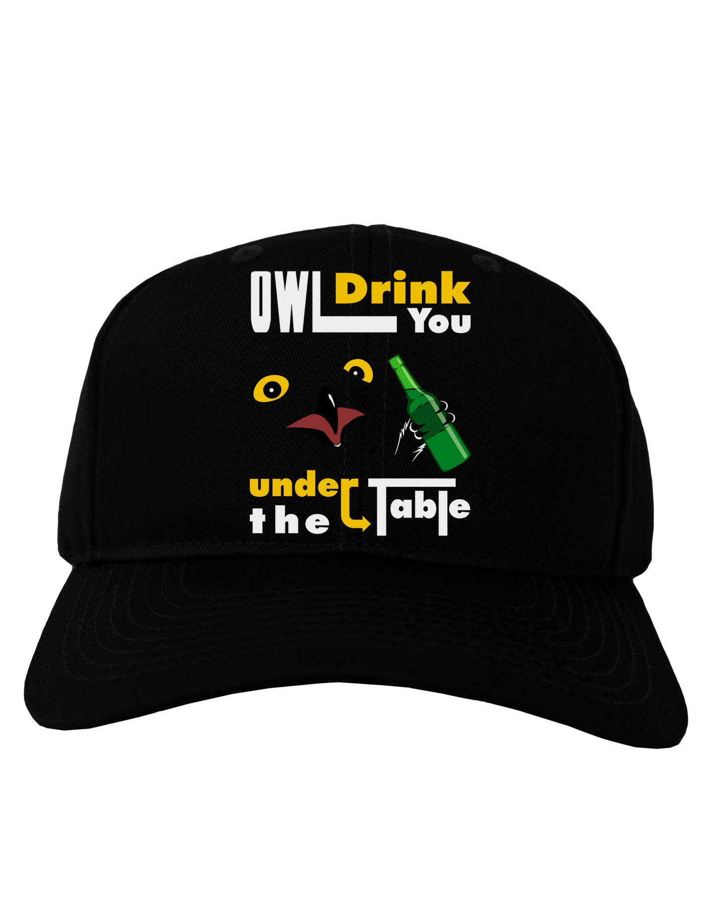 Owl Drink You Under the Table Adult Dark Baseball Cap Hat-Baseball Cap-TooLoud-Black-One Size-Davson Sales