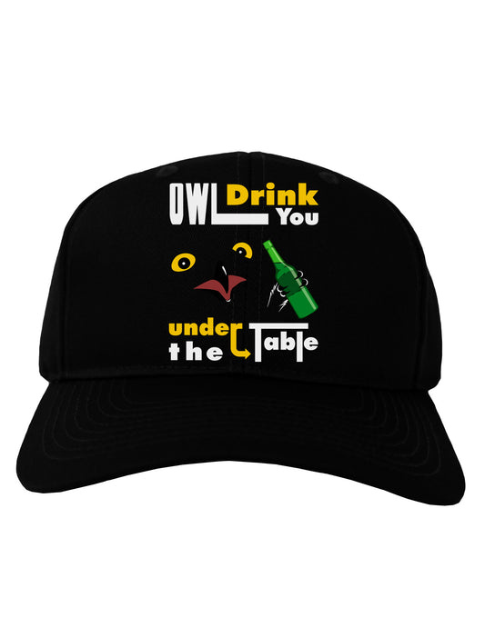 Owl Drink You Under the Table Adult Dark Baseball Cap Hat-Baseball Cap-TooLoud-Black-One Size-Davson Sales