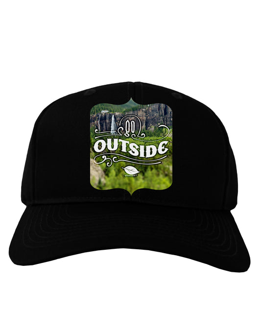 Go Outside - Beautiful Cliffs Adult Dark Baseball Cap Hat by-Baseball Cap-TooLoud-Black-One Size-Davson Sales