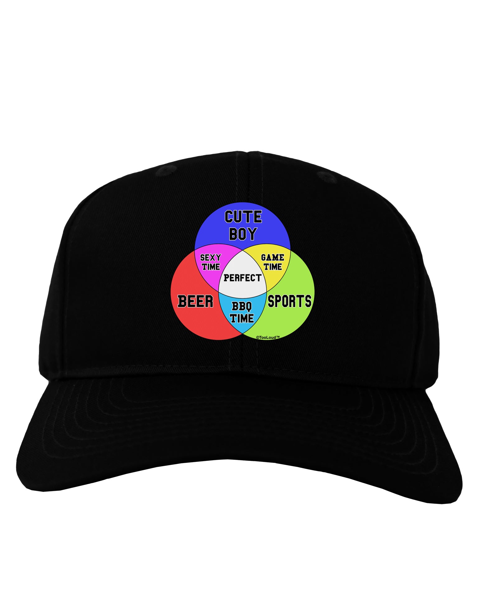Beer Boy and Sports Diagram Adult Dark Baseball Cap Hat-Baseball Cap-TooLoud-Black-One Size-Davson Sales