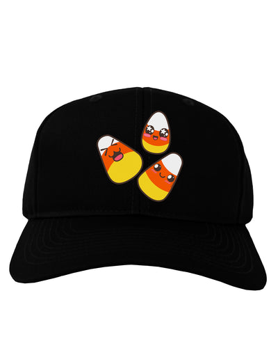 Cute Candy Corn Family Halloween Adult Dark Baseball Cap Hat-Baseball Cap-TooLoud-Black-One Size-Davson Sales