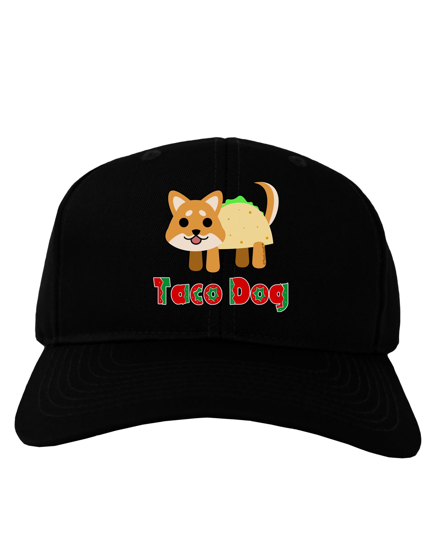 Cute Taco Dog Text Adult Dark Baseball Cap Hat-Baseball Cap-TooLoud-Black-One Size-Davson Sales