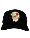 Cute Mrs Claus Face Faux Applique Adult Dark Baseball Cap Hat-Baseball Cap-TooLoud-Black-One Size-Davson Sales