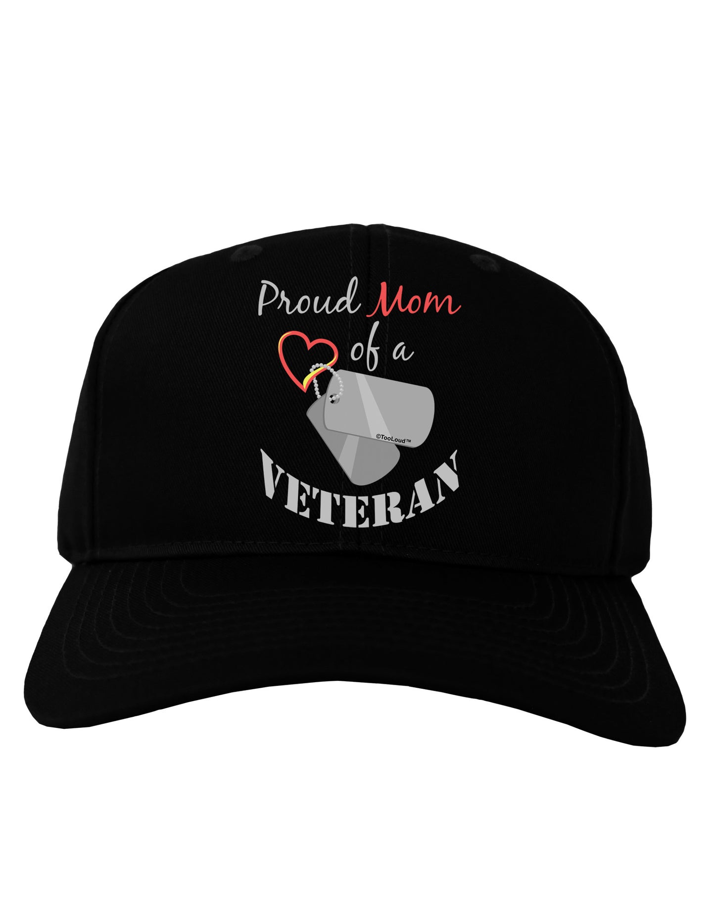 Mom of Veteran Adult Dark Baseball Cap Hat-Baseball Cap-TooLoud-Black-One Size-Davson Sales