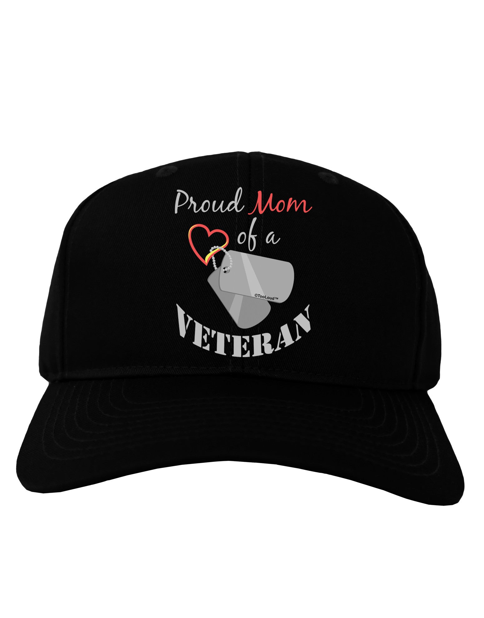 Mom of Veteran Adult Dark Baseball Cap Hat-Baseball Cap-TooLoud-Black-One Size-Davson Sales