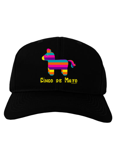 Colorful Pinata Design - Cinco de Mayo Adult Dark Baseball Cap Hat by TooLoud-Baseball Cap-TooLoud-Black-One Size-Davson Sales