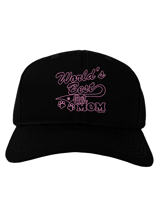 World's Best Cat Mom Adult Dark Baseball Cap Hat by TooLoud-Baseball Cap-TooLoud-Black-One Size-Davson Sales