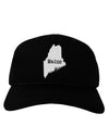 Maine - United States Shape Adult Dark Baseball Cap Hat by TooLoud-Baseball Cap-TooLoud-Black-One Size-Davson Sales