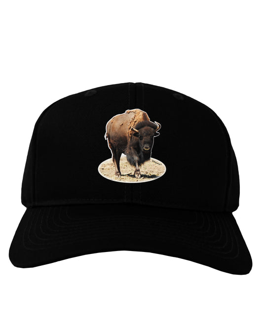 Strong Bison Cutout Adult Dark Baseball Cap Hat-Baseball Cap-TooLoud-Black-One Size-Davson Sales