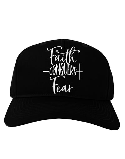 Faith Conquers Fear Adult Baseball Cap Hat-Baseball Cap-TooLoud-Black-One-Size-Fits-Most-Davson Sales