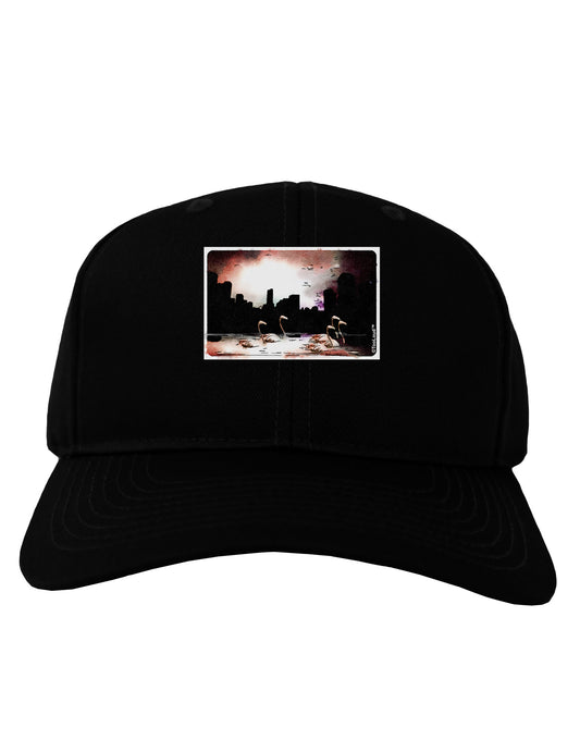Nighttime Flamingos Adult Dark Baseball Cap Hat-Baseball Cap-TooLoud-Black-One Size-Davson Sales
