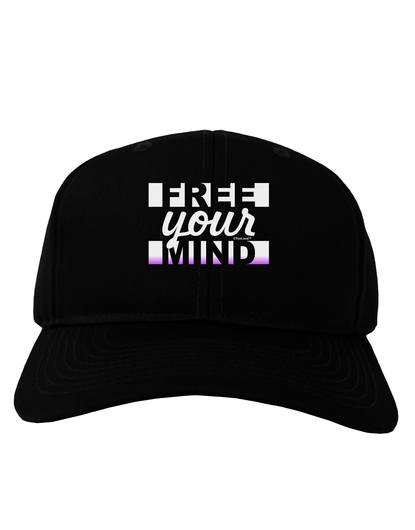 Free Your Mind Text Adult Dark Baseball Cap Hat-Baseball Cap-TooLoud-Black-One Size-Davson Sales