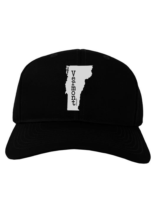 Vermont - United States Shape Adult Dark Baseball Cap Hat by TooLoud-Baseball Cap-TooLoud-Black-One Size-Davson Sales
