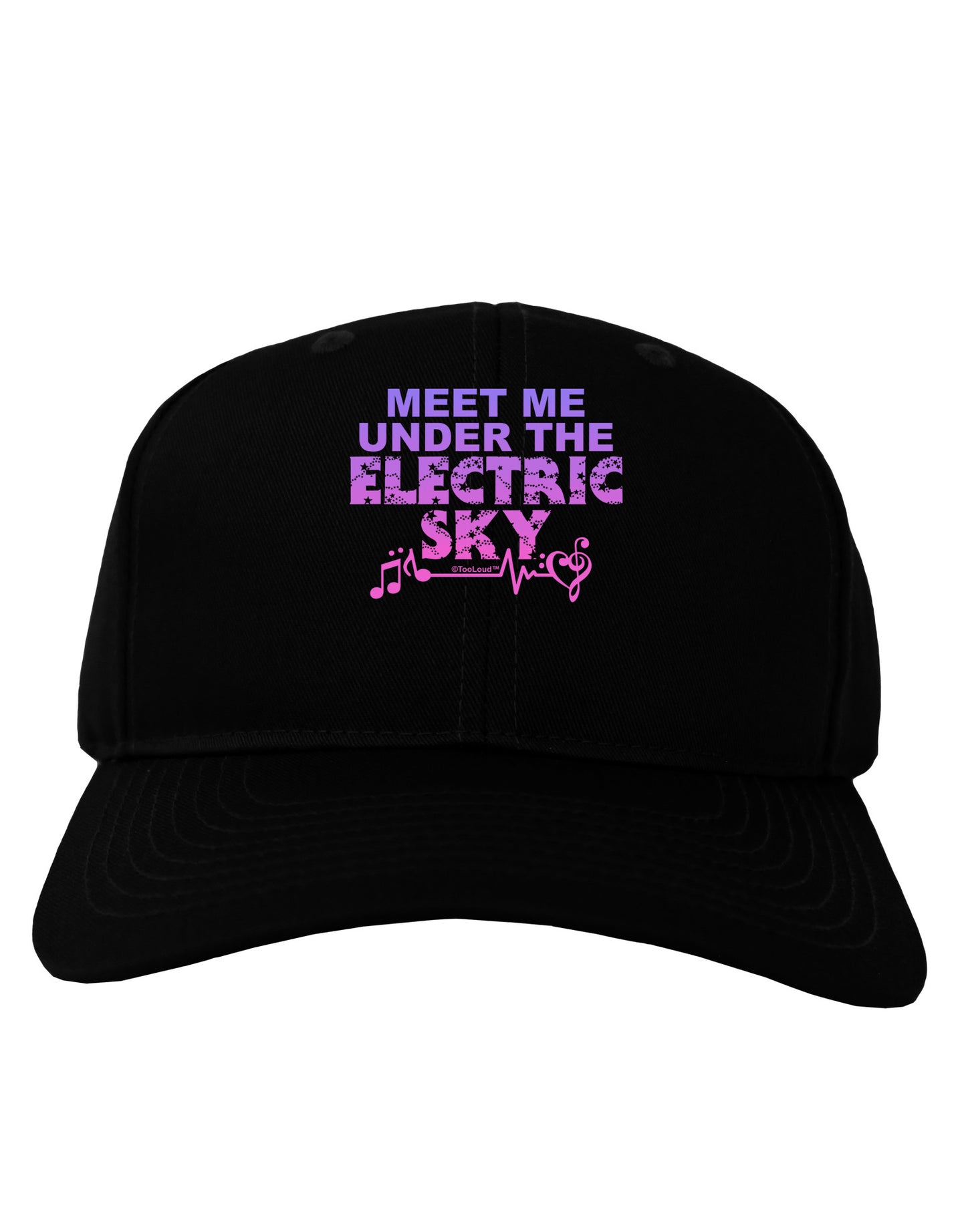 Electric Sky Color Adult Dark Baseball Cap Hat-Baseball Cap-TooLoud-Black-One Size-Davson Sales