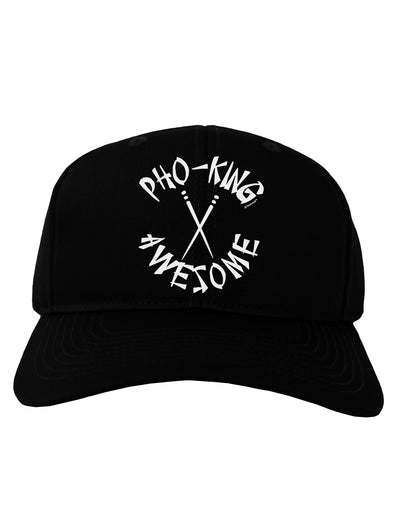 PHO KING AWESOME, Funny Vietnamese Soup Vietnam Foodie Adult Baseball Cap Hat-Baseball Cap-TooLoud-Black-One-Size-Fits-Most-Davson Sales