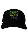 Happy Mardi Gras Beads Adult Dark Baseball Cap Hat-Baseball Cap-TooLoud-Black-One Size-Davson Sales