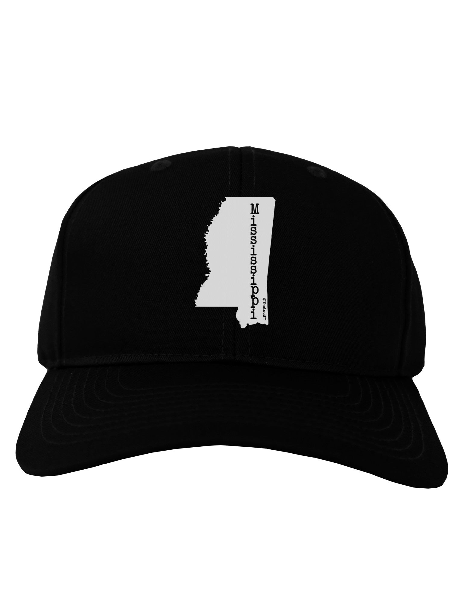 Mississippi - United States Shape Adult Dark Baseball Cap Hat-Baseball Cap-TooLoud-Black-One Size-Davson Sales