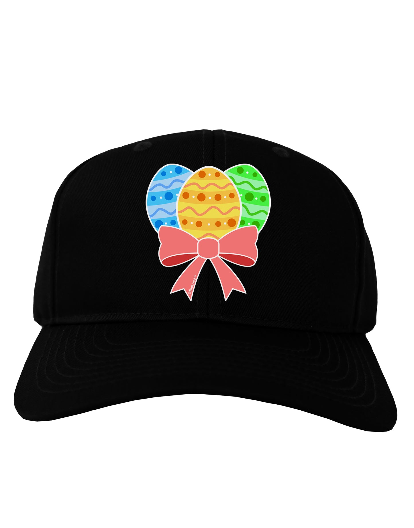 Easter Eggs With Bow Adult Dark Baseball Cap Hat by TooLoud-Baseball Cap-TooLoud-Black-One Size-Davson Sales