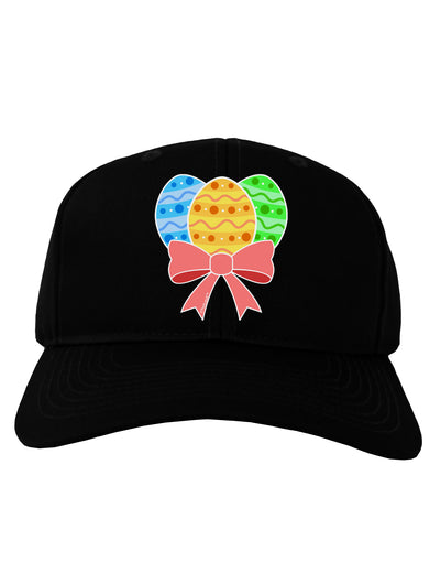 Easter Eggs With Bow Adult Dark Baseball Cap Hat by TooLoud