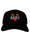 Matching Family Christmas Design - Reindeer - Baby Adult Dark Baseball Cap Hat by TooLoud-Baseball Cap-TooLoud-Black-One Size-Davson Sales