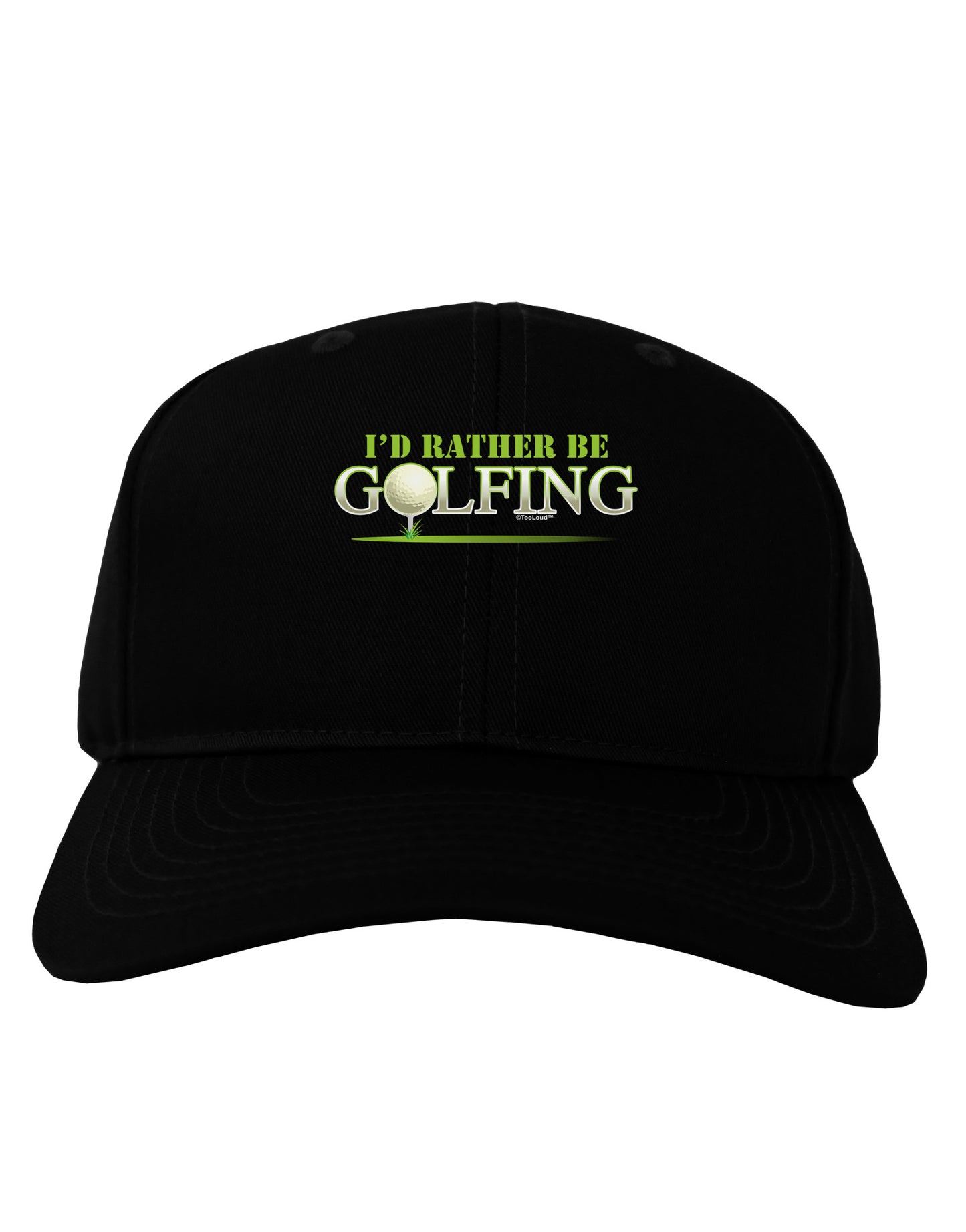 I'd Rather Be Golfing Adult Dark Baseball Cap Hat-Baseball Cap-TooLoud-Black-One Size-Davson Sales