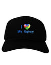 I Heart My Nephew - Autism Awareness Adult Dark Baseball Cap Hat by TooLoud-Baseball Cap-TooLoud-Black-One Size-Davson Sales