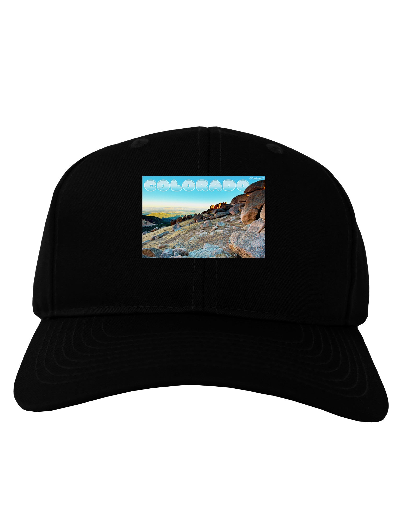 CO Rockies View with Text Adult Dark Baseball Cap Hat-Baseball Cap-TooLoud-Black-One Size-Davson Sales
