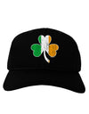 Irish Flag - Shamrock Distressed Adult Dark Baseball Cap Hat by TooLoud-Baseball Cap-TooLoud-Black-One Size-Davson Sales