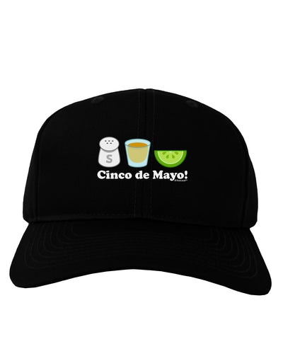 Cinco de Mayo Design - Salt Tequila Lime Adult Dark Baseball Cap Hat by TooLoud-Baseball Cap-TooLoud-Black-One Size-Davson Sales