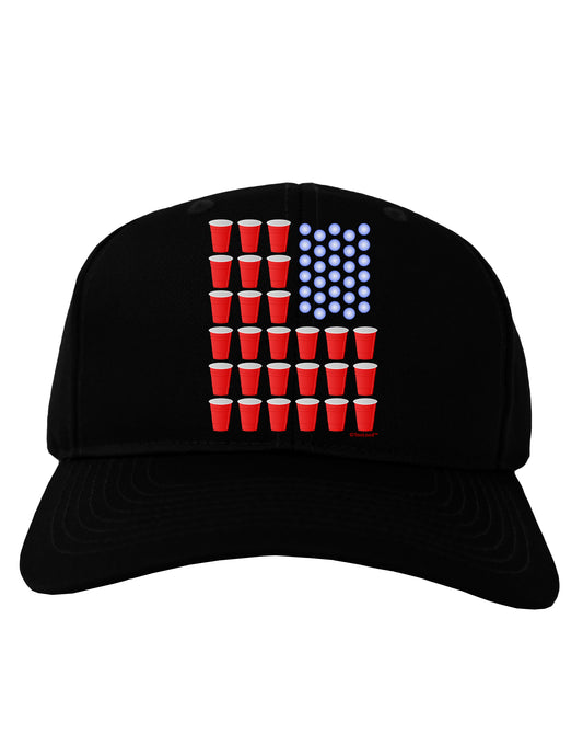 Beer Pong Flag Adult Dark Baseball Cap Hat-Baseball Cap-TooLoud-Black-One Size-Davson Sales