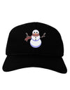 Snowman with Scarf Design Adult Dark Baseball Cap Hat-Baseball Cap-TooLoud-Black-One Size-Davson Sales