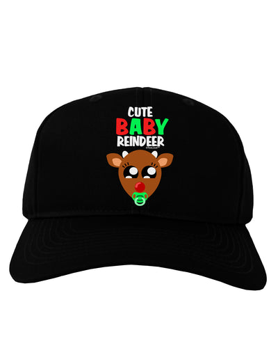 Cute Baby Reindeer Matching Deer Adult Dark Baseball Cap Hat-Baseball Cap-TooLoud-Black-One Size-Davson Sales