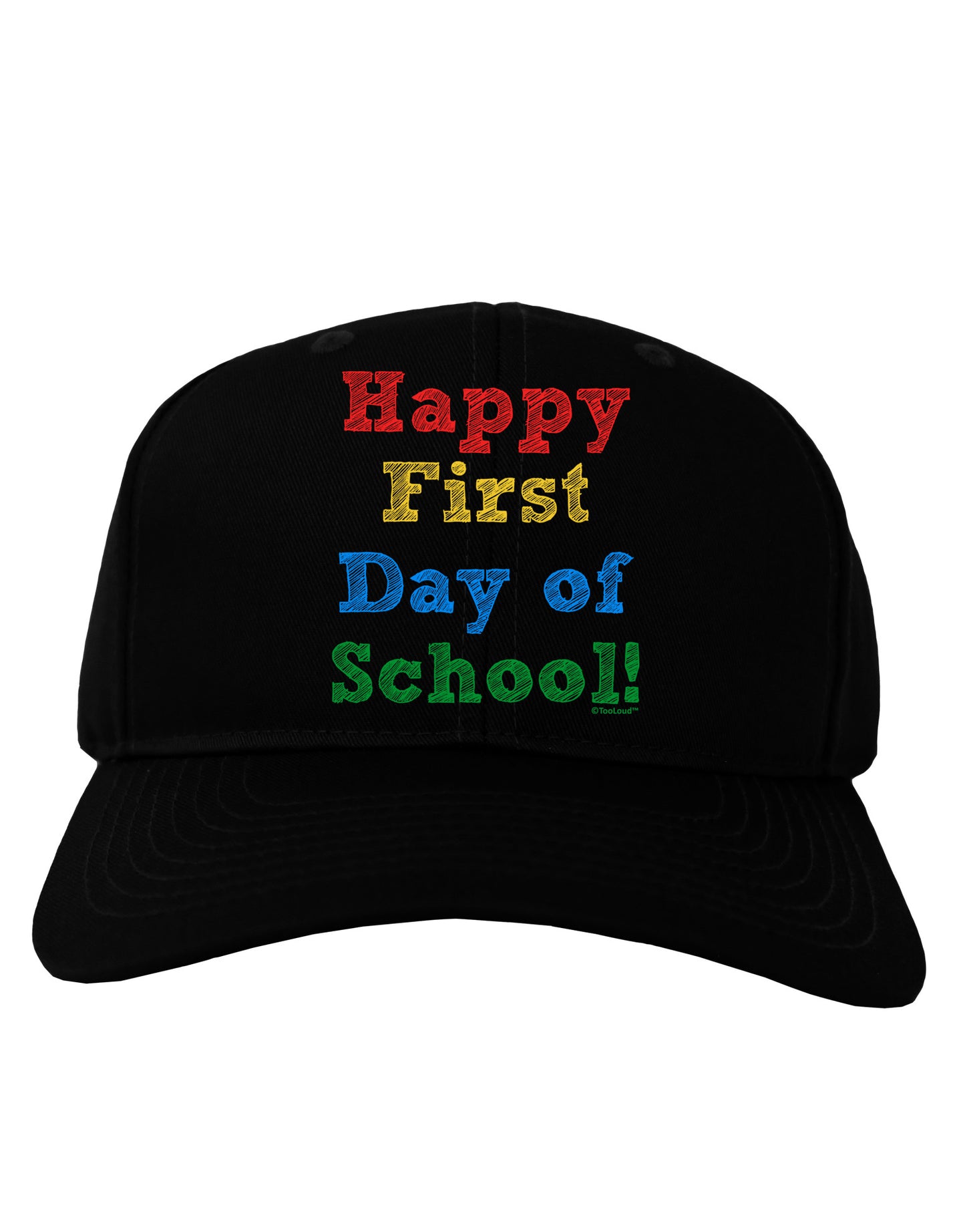 Happy First Day of School Adult Dark Baseball Cap Hat-Baseball Cap-TooLoud-Black-One Size-Davson Sales