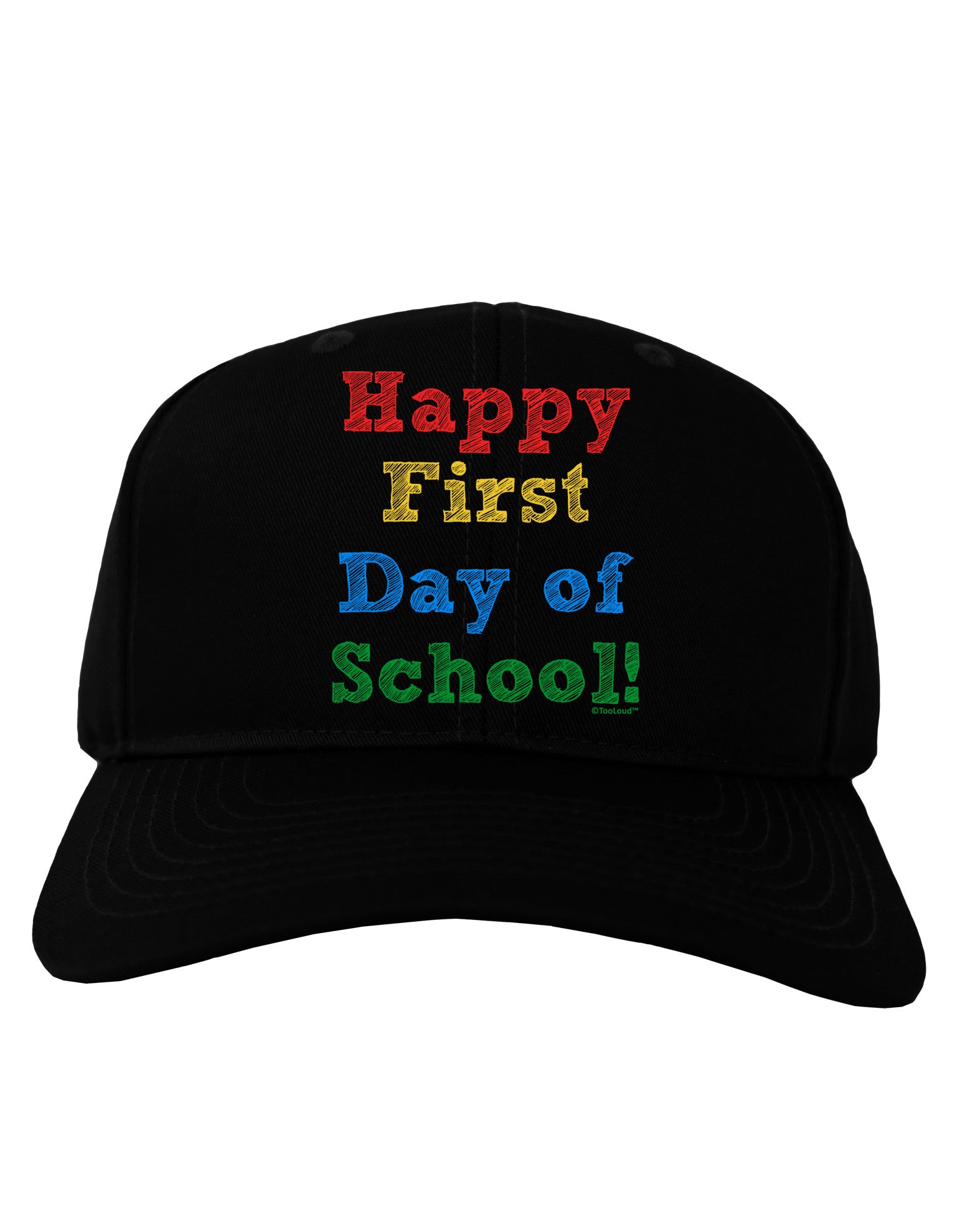 Happy First Day of School Adult Dark Baseball Cap Hat-Baseball Cap-TooLoud-Black-One Size-Davson Sales