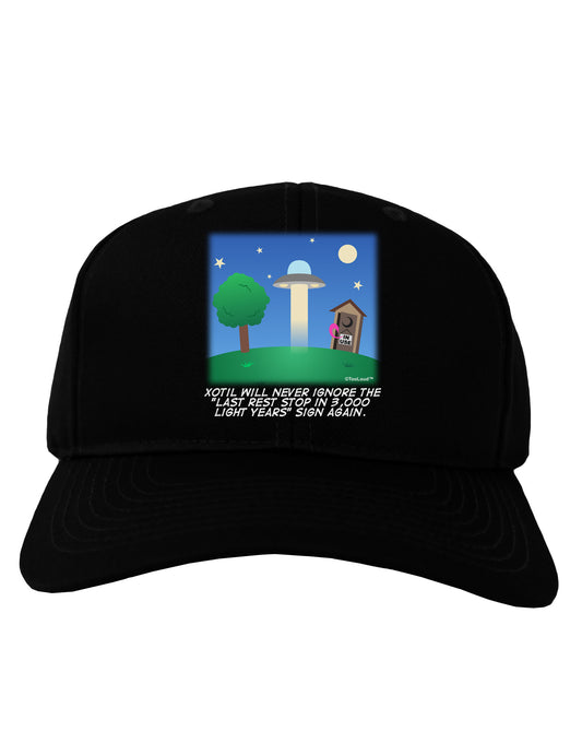 UFO Stopping At an Out-house Text Adult Dark Baseball Cap Hat by TooLoud-Baseball Cap-TooLoud-Black-One Size-Davson Sales