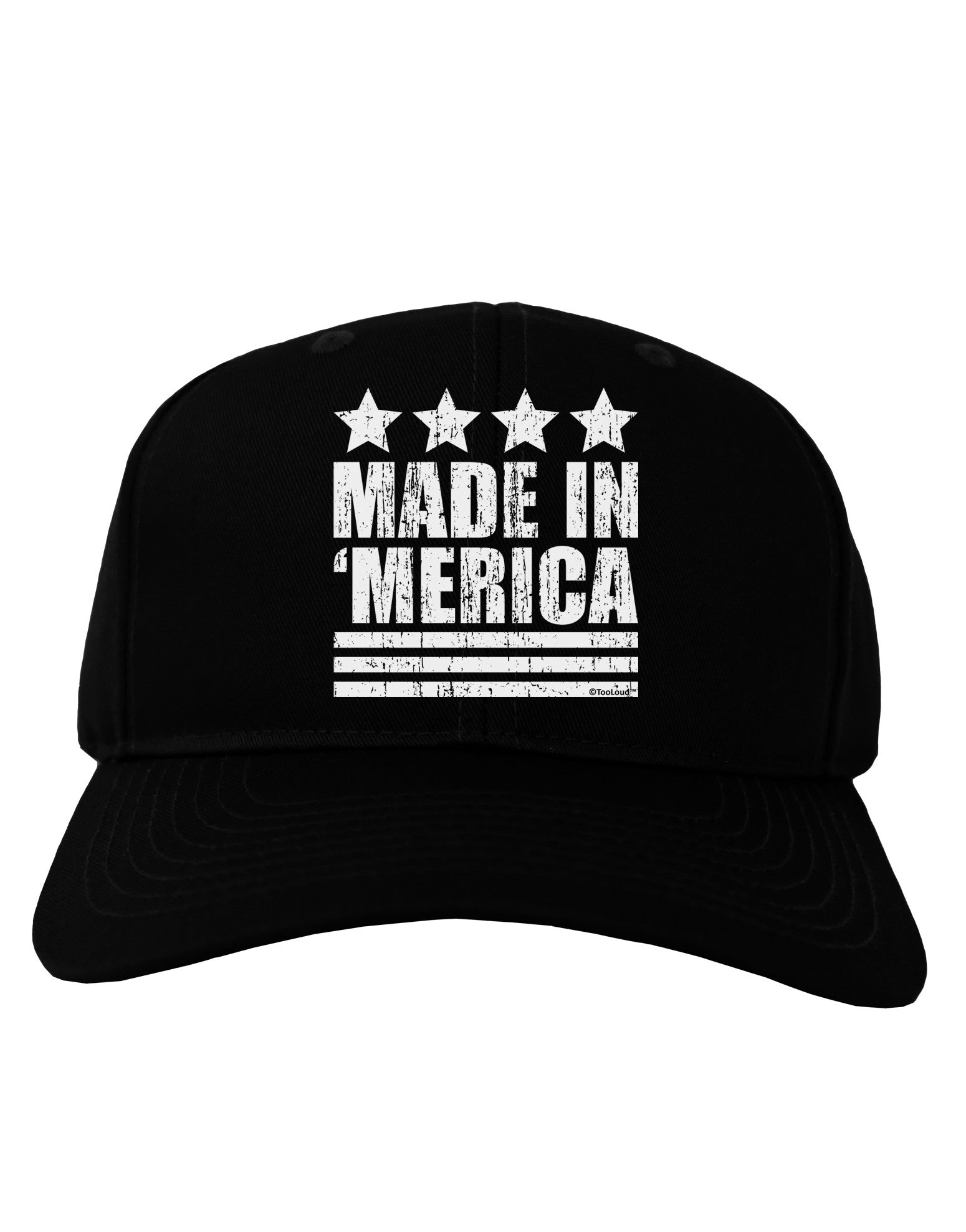 Made in Merica - Stars and Stripes Design Adult Dark Baseball Cap Hat-Baseball Cap-TooLoud-Black-One Size-Davson Sales