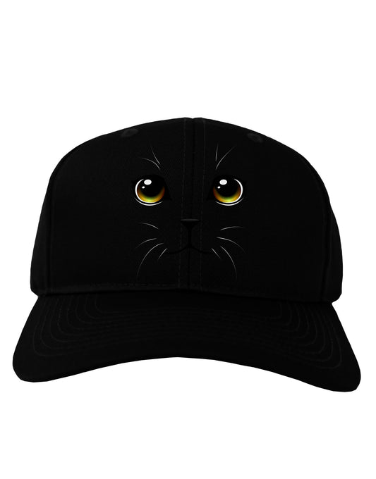 TooLoud Yellow Amber-Eyed Cute Cat Face Adult Dark Baseball Cap Hat-Baseball Cap-TooLoud-Black-One Size-Davson Sales