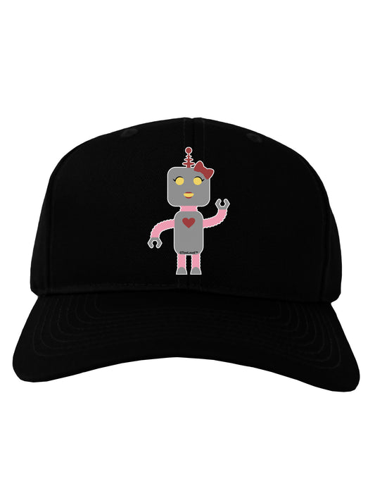 Cute Robot Female Adult Dark Baseball Cap Hat-Baseball Cap-TooLoud-Black-One Size-Davson Sales