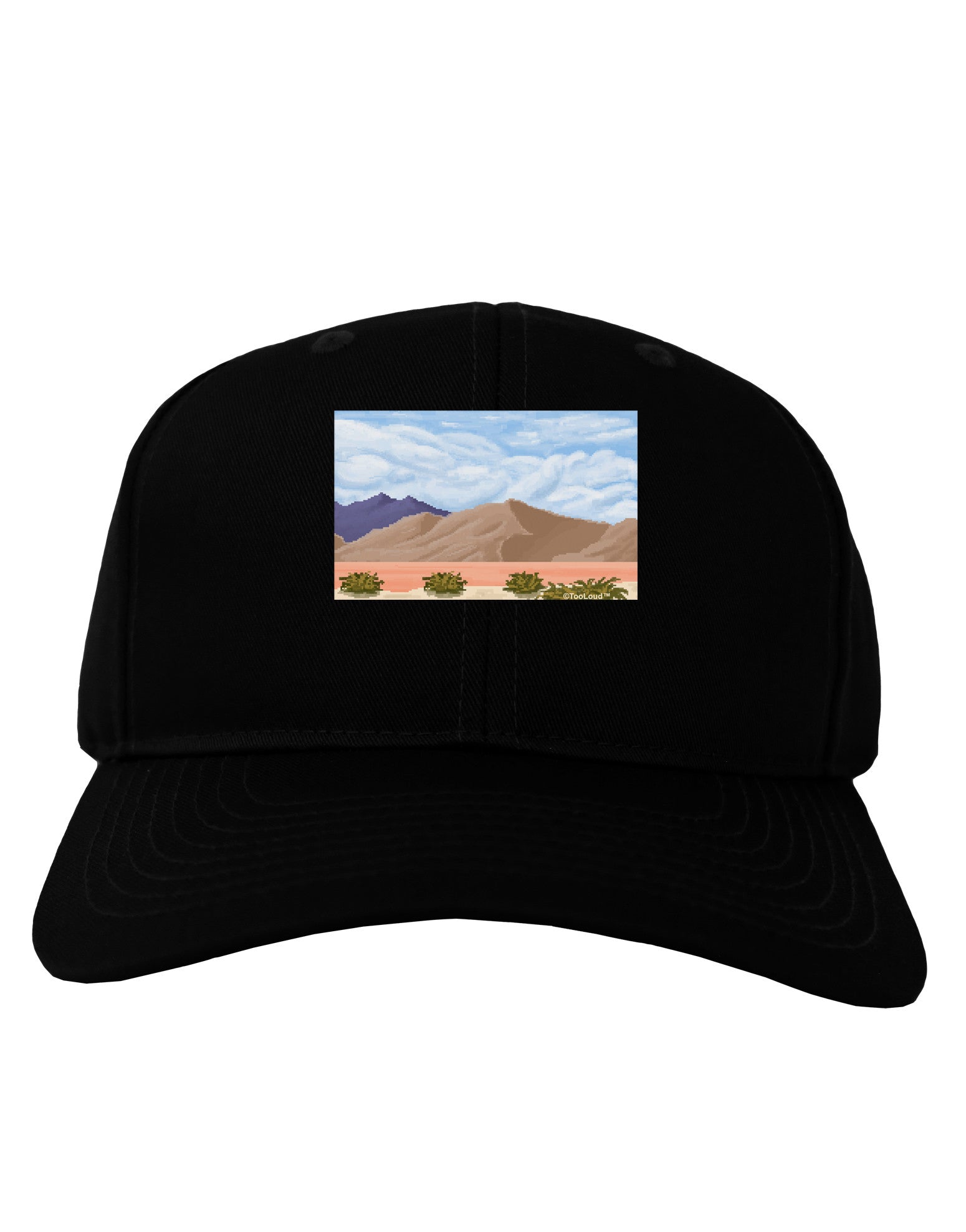 Pixel Landscape - Desert Adult Dark Baseball Cap Hat-Baseball Cap-TooLoud-Black-One Size-Davson Sales