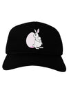 Easter Bunny and Egg Design Adult Dark Baseball Cap Hat by TooLoud-Baseball Cap-TooLoud-Black-One Size-Davson Sales