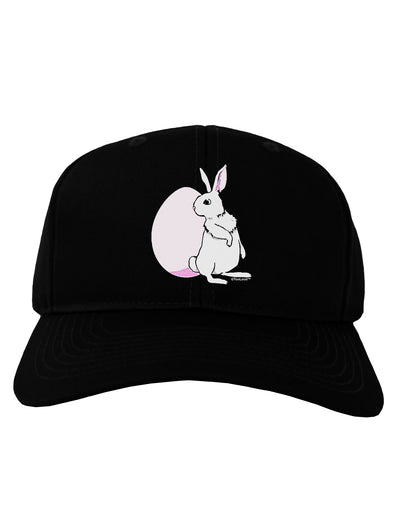 Easter Bunny and Egg Design Adult Dark Baseball Cap Hat by TooLoud-Baseball Cap-TooLoud-Black-One Size-Davson Sales
