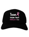 Personalized Team -Name- Breast Cancer Walk - Walking for a Cure Adult Dark Baseball Cap Hat-Baseball Cap-TooLoud-Black-One Size-Davson Sales