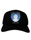 Personalized My First Christmas Snowbaby Blue Adult Dark Baseball Cap Hat-Baseball Cap-TooLoud-Black-One Size-Davson Sales