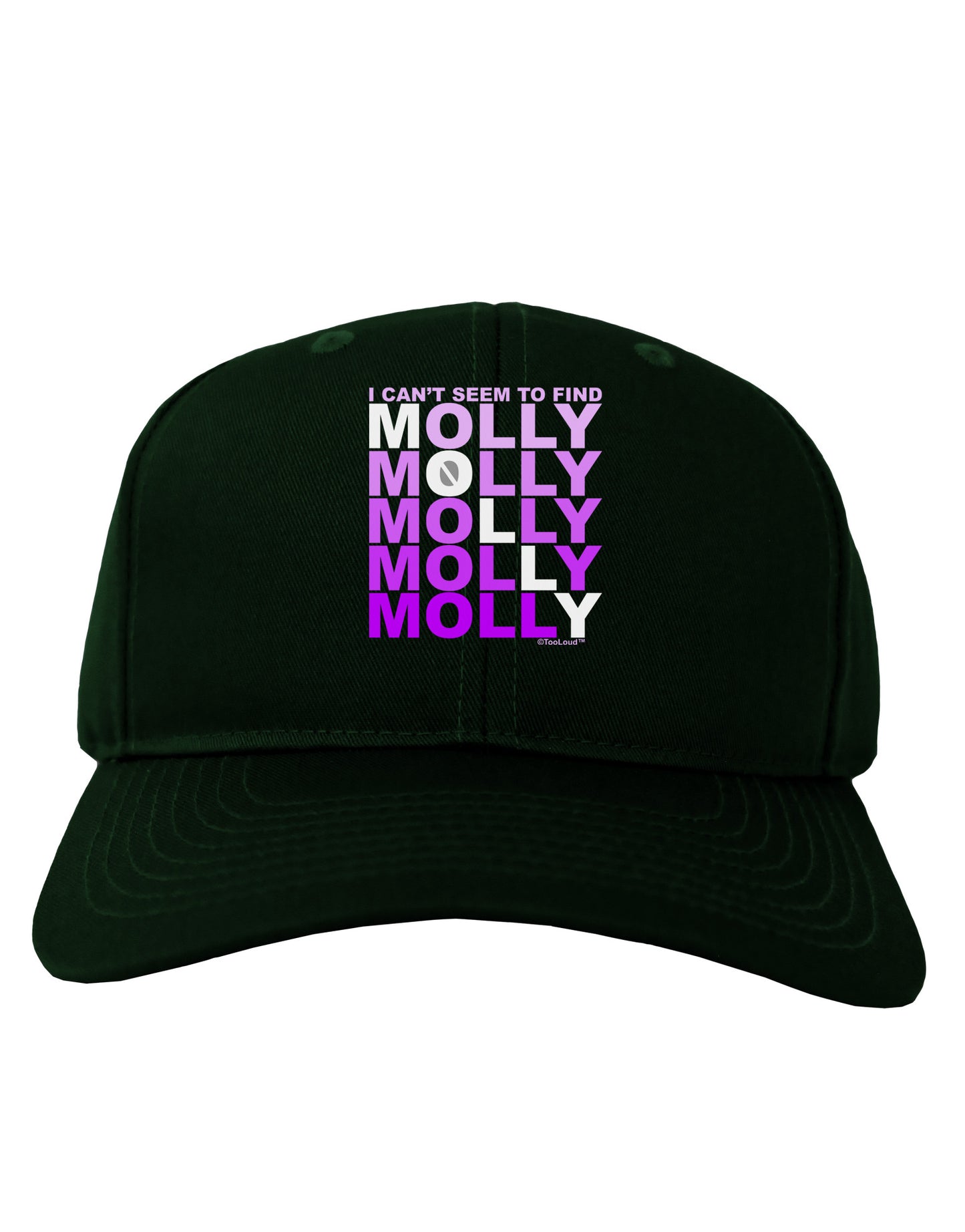Find Molly Purple Adult Dark Baseball Cap Hat-Baseball Cap-TooLoud-Hunter-Green-One Size-Davson Sales