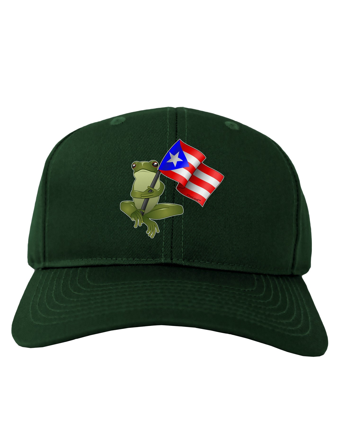 Coqui Holding Flag Adult Dark Baseball Cap Hat-Baseball Cap-TooLoud-Hunter-Green-One Size-Davson Sales