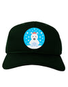 Cute Polar Bear - Christmas Adult Dark Baseball Cap Hat by TooLoud-Baseball Cap-TooLoud-Hunter-Green-One Size-Davson Sales